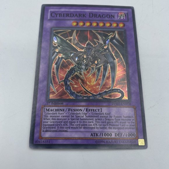 yu-gi-oh Other - Yugioh Cyberdark Dragon DP04-EN014 Super Rare 1st Edition NM Yugioh